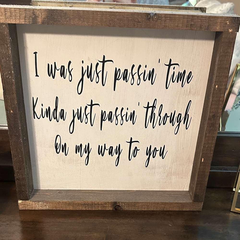 Rustic Wooden Sign with Inspirational Quote